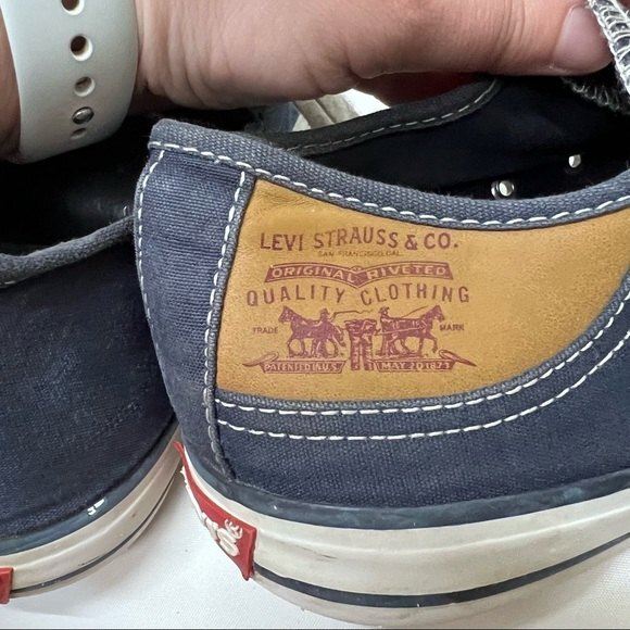 Levi’s Navy Canvas Shoes Men’s 8 - Picture 6 of 8